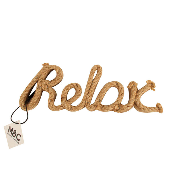 7 Seas Relax Rope Plaque (30x10x3cm)