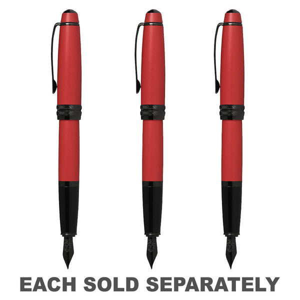 Cross Bailey Fountain Pen w/ Black Nib (Matte Red)