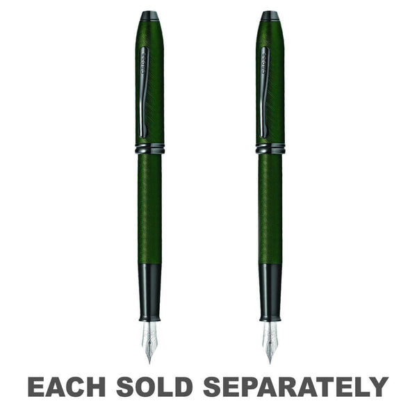 Townsend Green MicroKnurl and HP Black Fountain Pen