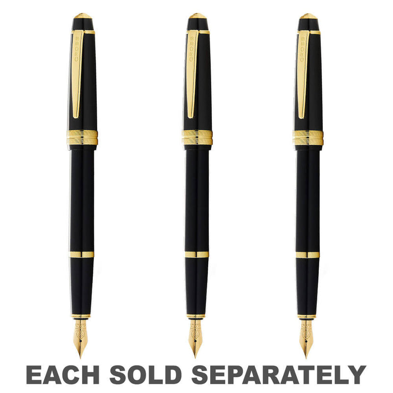 Cross Bailey Light Gloss Fountain Pen (Black & Gold)