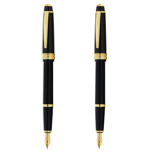 Cross Bailey Light Gloss Fountain Pen (Black & Gold)