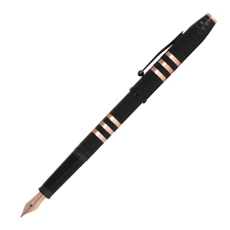 Stylo plume 175ème siècle II en PVD noir (or rose)