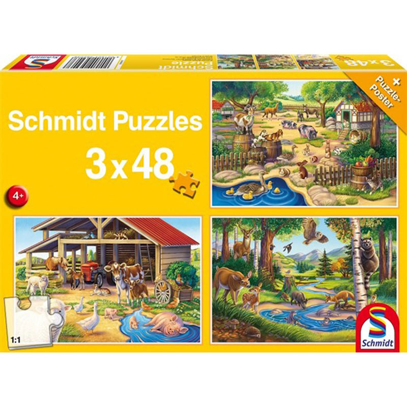 Schmidt Puzzle Jigsaw 3x48pcs