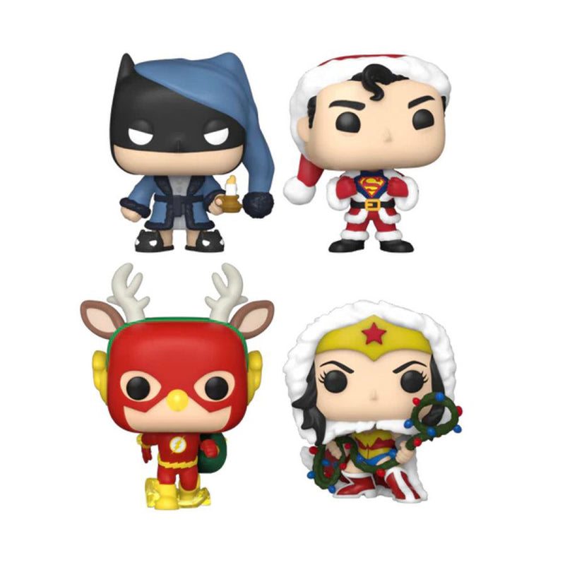 DC Comics Holiday Tree Box US Exclusive Pocket Pop! 4-Pack