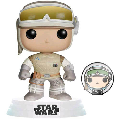 Across the Galaxy Luke Skywalker Hoth Pop! Vinyl with Pin