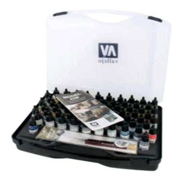 Vallejo Model Air 72 Basic Colours & Brushes Plastic Case