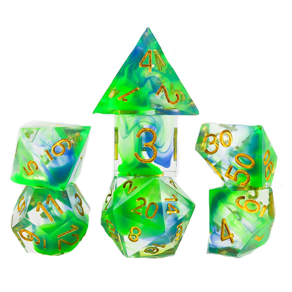 Sirius Polyhedral Sharp Cyprus Dice Set 7pcs