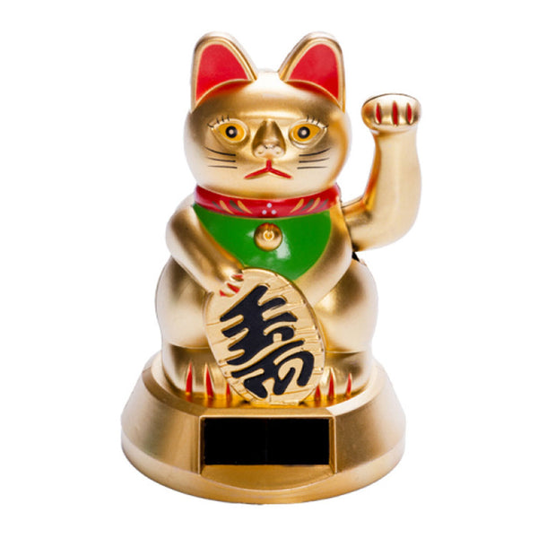 Golden Lucky Cat Solar Dancer