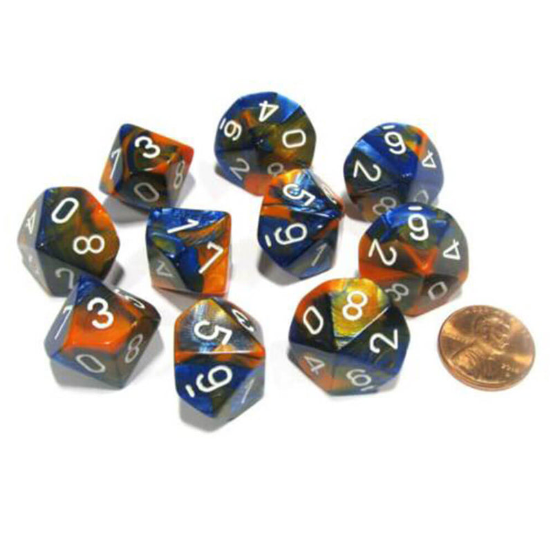 Chessex D10 Polyhedral 10-Würfel-Gemini-Set