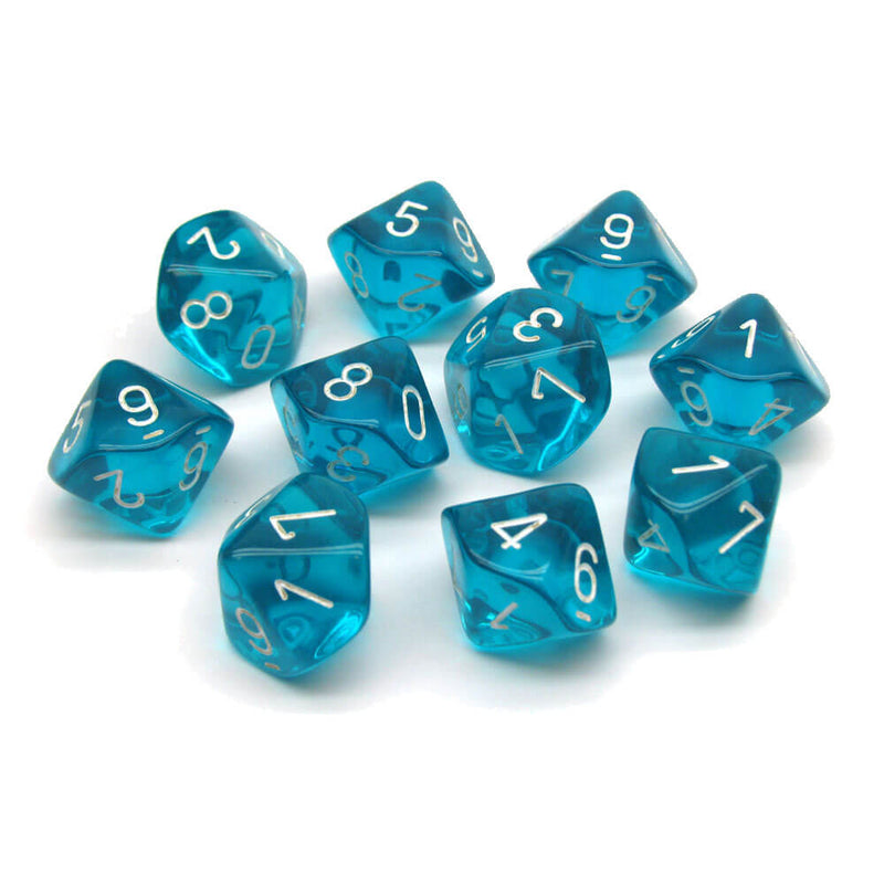 Jeu de 10 matrices polyédriques Chessex D10