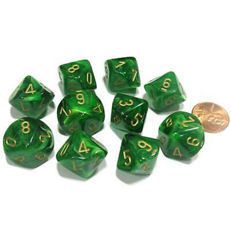 Chessex D10 Polyhedral 10-Die Vortex-Set