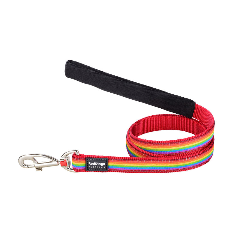 Rainbow Dog Lead (rood)