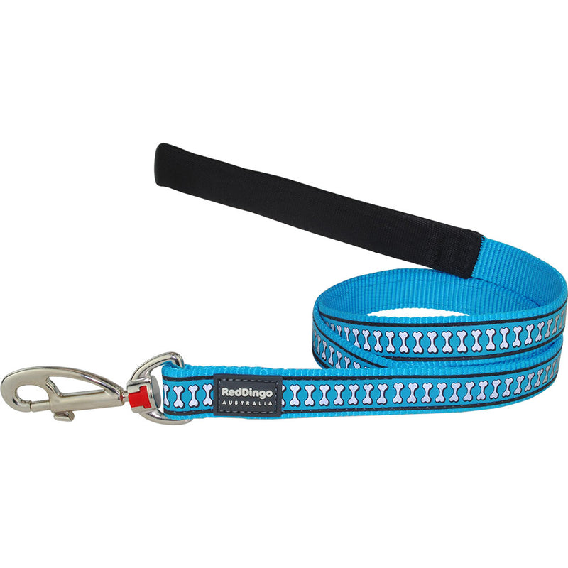 Reflecterende botten honden lood (turquoise)