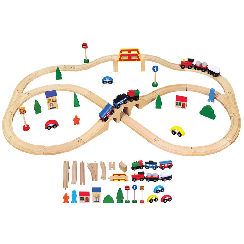 Train Set 49pc Wooden