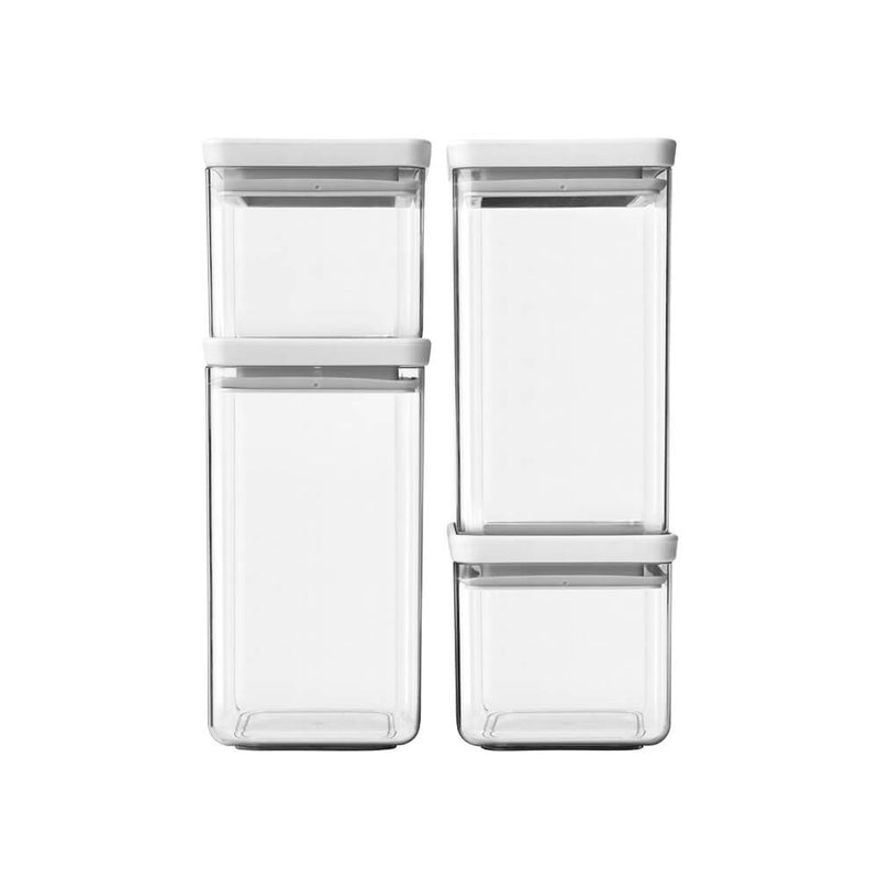 Brabantia stapelbare vierkante bus (set van 4)