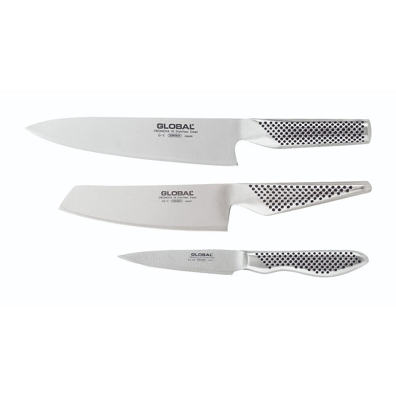 Global Knives roestvrijstalen messenset (3 stcs)