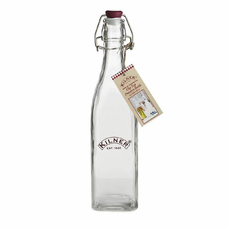  Kilner quadratische Glasflasche mit Clipverschluss