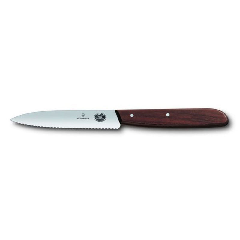 Victorinox Schälmesser mit spitzer Spitze und Wellenschliff, 10 cm