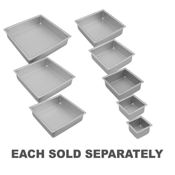 Bakemaster Square Cake Pan (Silver Anodised)