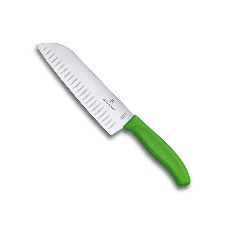 Klassiek gecanneleerde brede mes santoku mes blister 17 cm