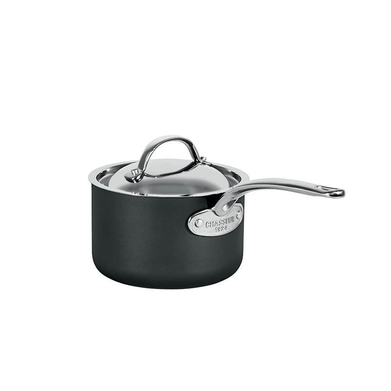 Chasseur Hard Anodised Saucepan with Lid