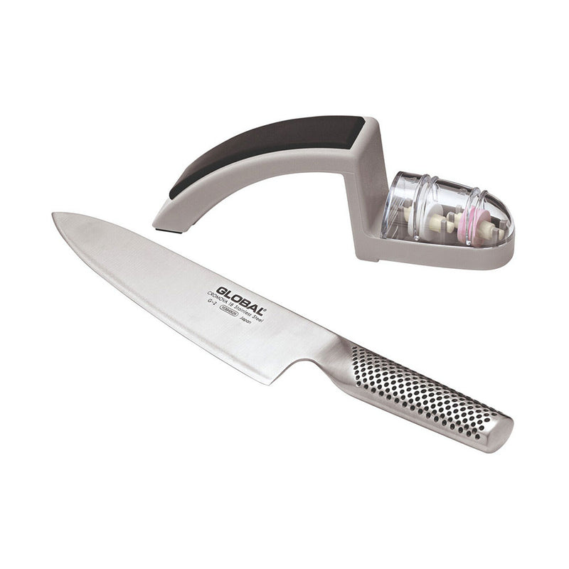 Global Knives Cook's mes met slijper