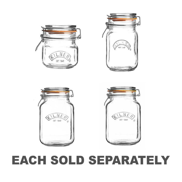 Kilner Clip Top Square Jar (Clear)