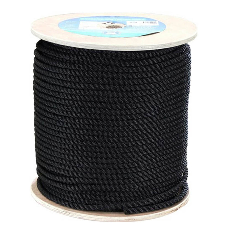Polyester zwart touw 100m rol