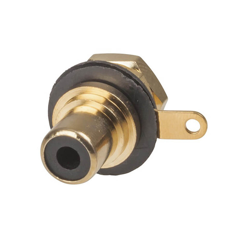 RCA Panel Mount Socket (goud)