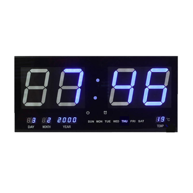 Horloge murale LED multifonctionnelle (noire)