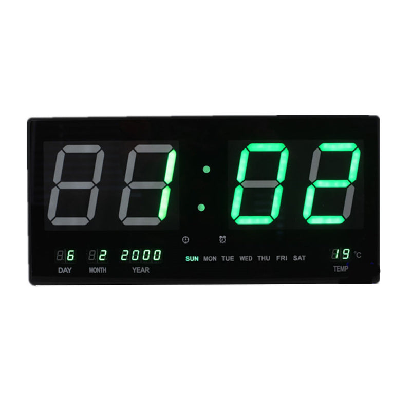 Horloge murale LED multifonctionnelle (noire)