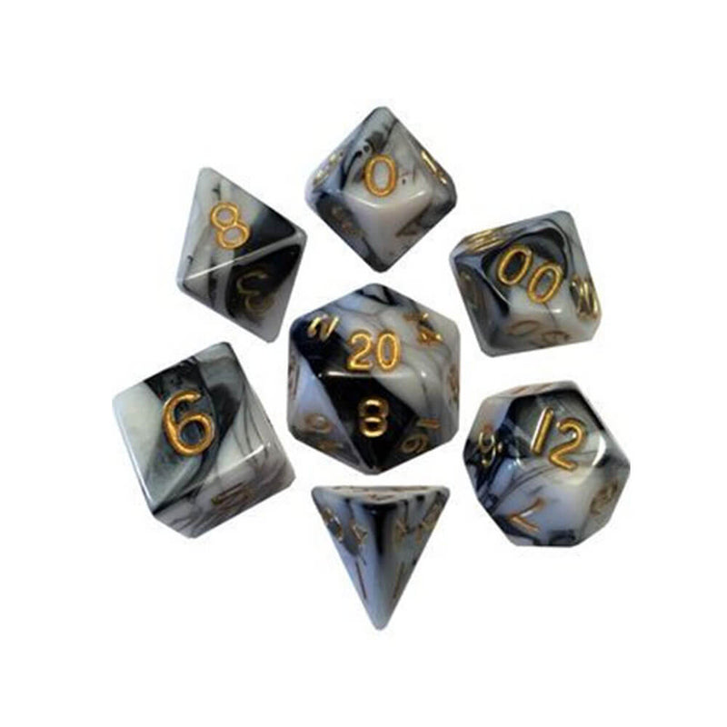 Metallic dobbelstenen gameacryl dobbelstenen set marmer (nummers)