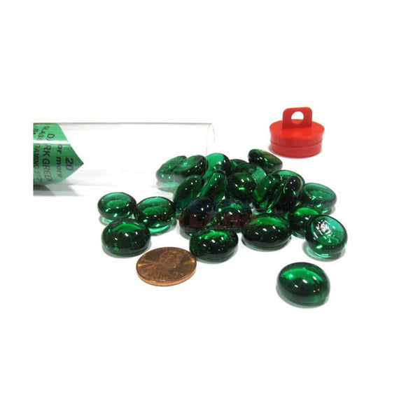 Gaming Stones Crystal Dark Green Stone 4" Tube