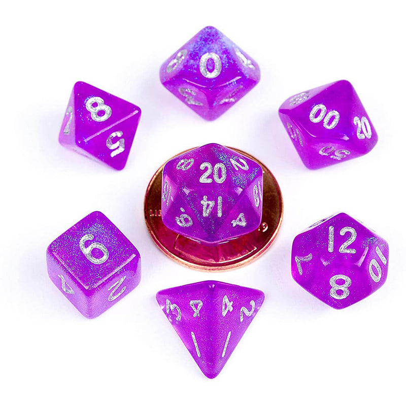 MDG Acryl 10 mm Poly Dice Set Stardust