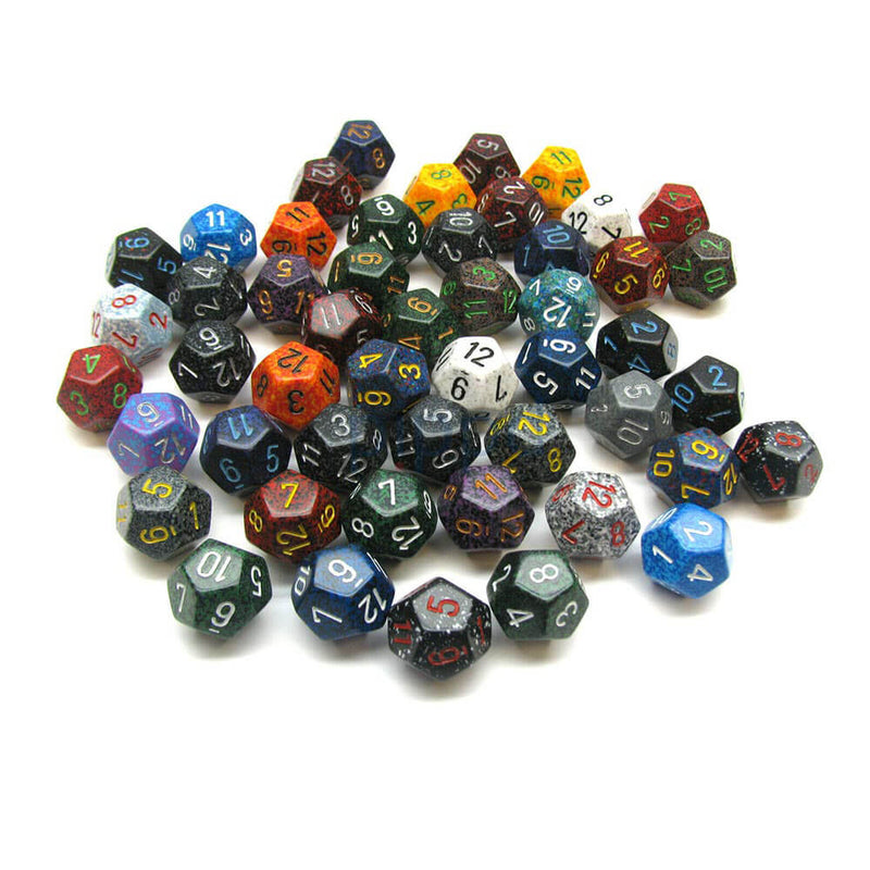 D12 dés assortis polyédriques en vrac (50 dés)