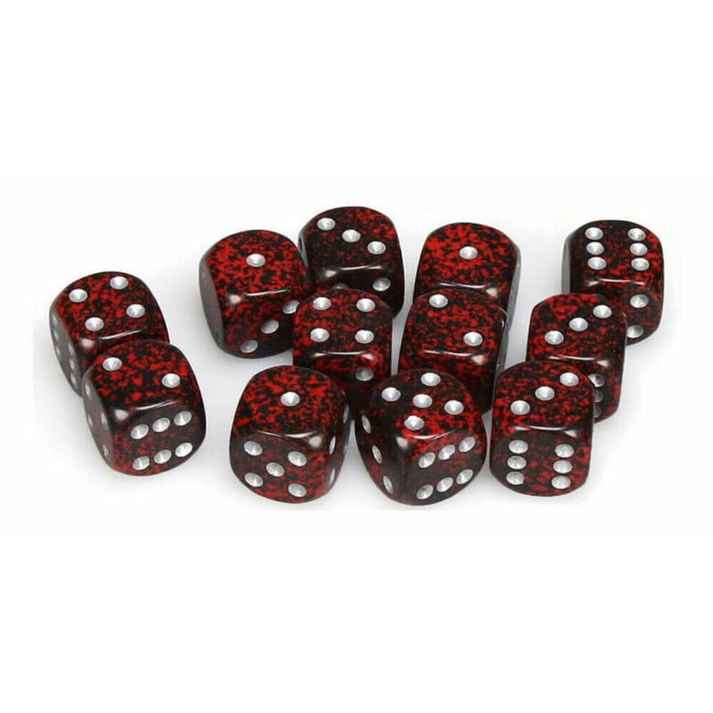 D6 Dés Mouchetés 16mm (12 Dés)