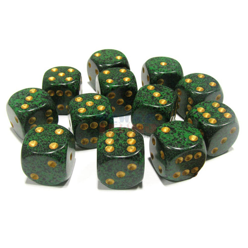 D6 Dés Mouchetés 16mm (12 Dés)