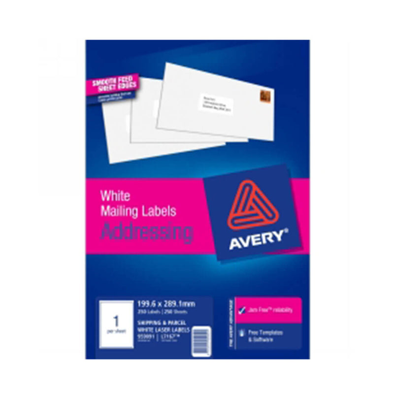 Avery verzend laserlabel 250 pk