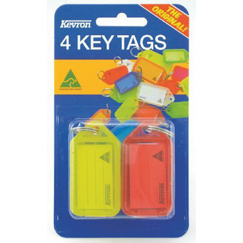 Kevron -sleuteltags 4pk (56x30mm)