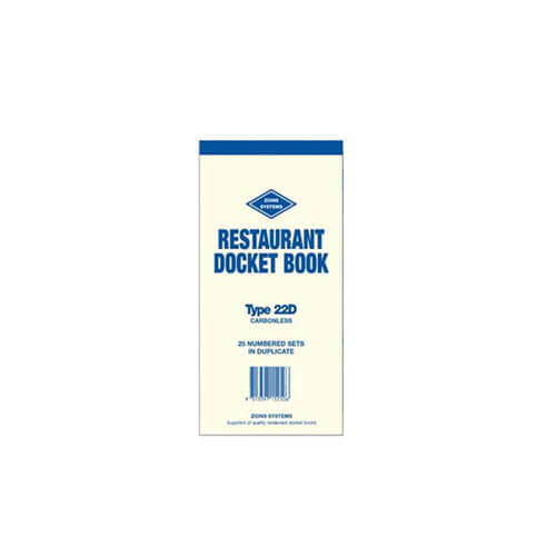 Zions Carbonless Triplicate Restaurant Docket Book