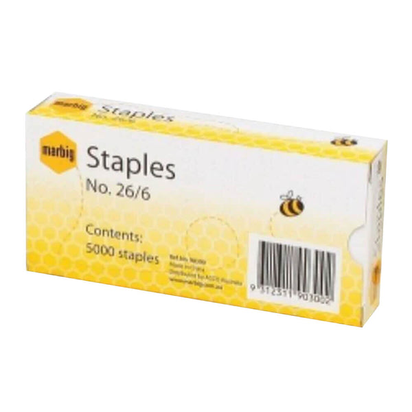 Marbig Staples Recharge 5000/boîte (No. 26/6)