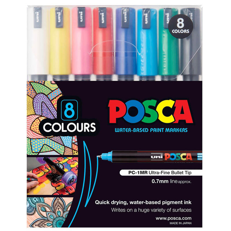 Marqueur de peinture à pointe extra fine Uni Posca (8pk)