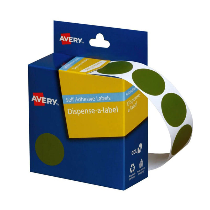 Avery Étiquettes autocollantes à pois 24 mm (500 pièces)