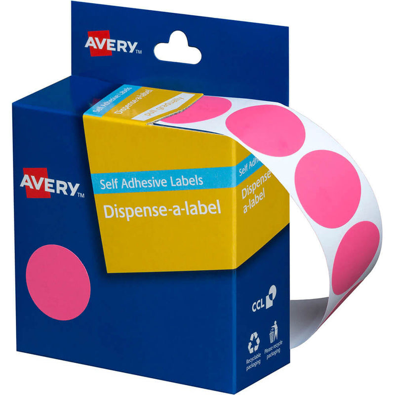 Avery Étiquettes autocollantes à pois 24 mm (500 pièces)