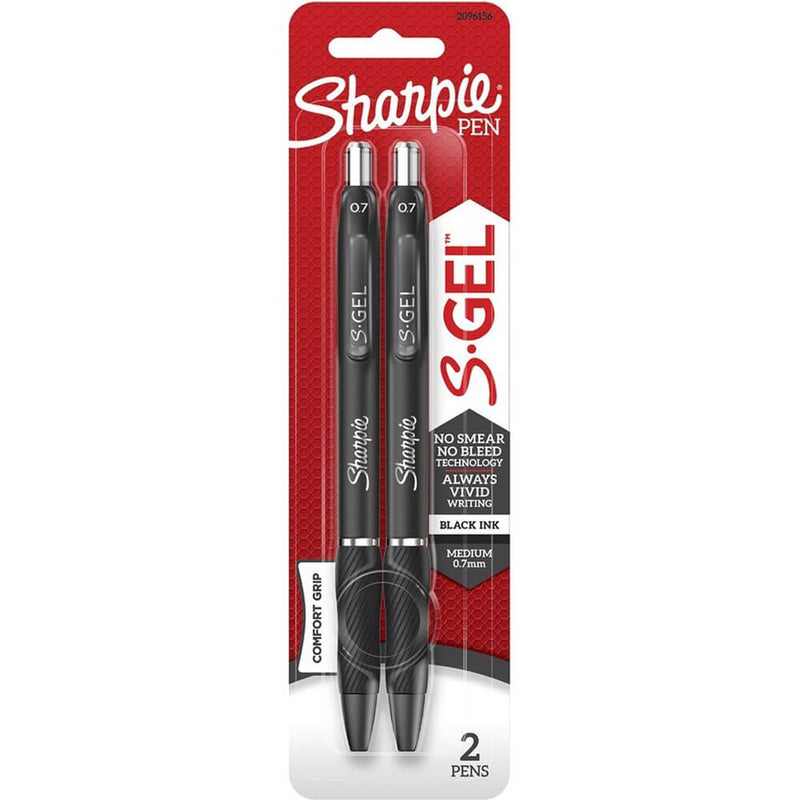 Sharpie S-GEL Retractable Pen Medium 0,7 mm (2 Stück)