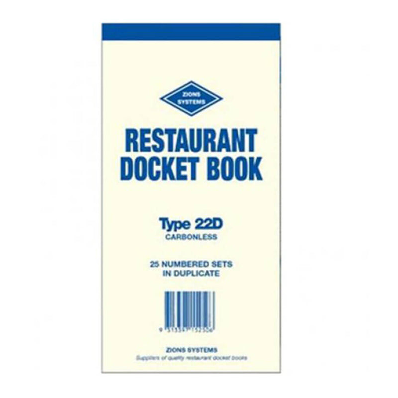 Zions Carnet de notes de restaurant en double autocopiant