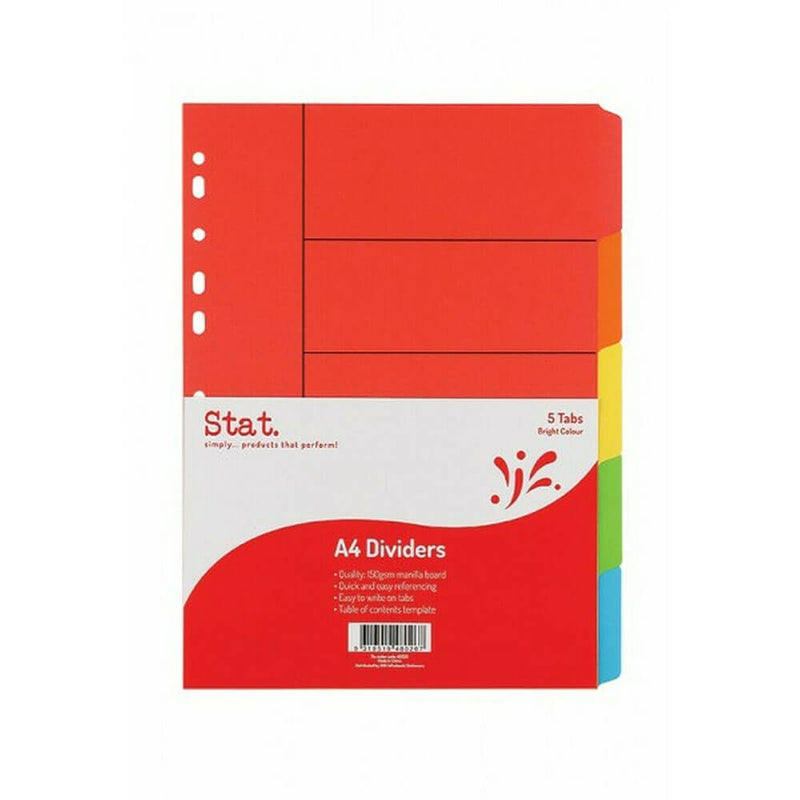 Stat Manilla Dividers A4 (heldere kleuren)