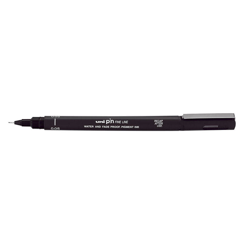 Uni Pin Fine Line Drawing Pen 12PCS (zwart)